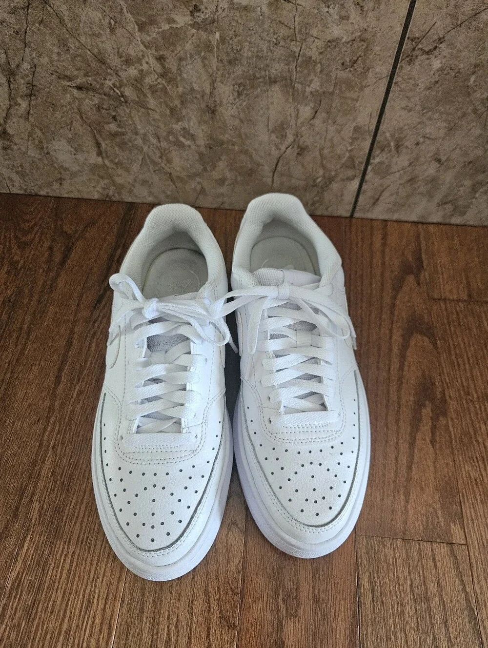 Nike White Low-Top Leather Sneakers